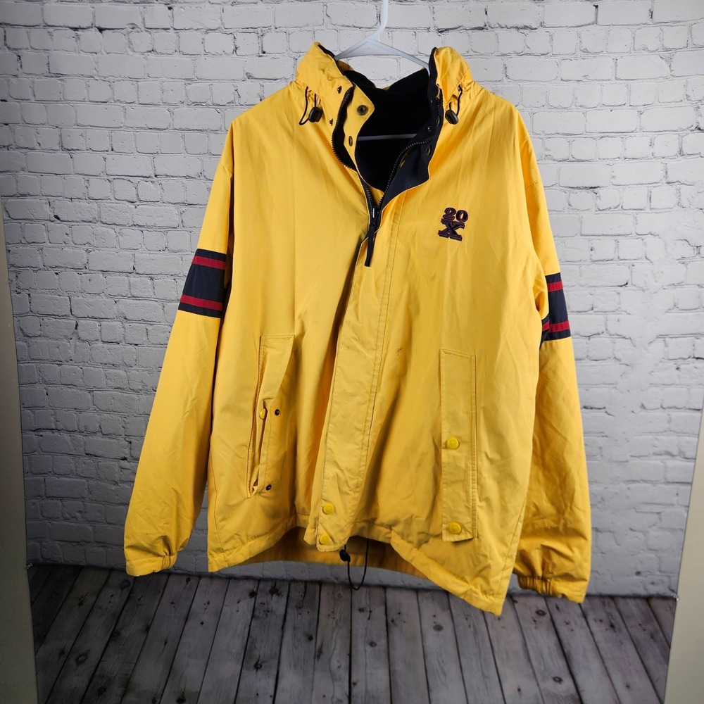 Wrangler Twenty X Vintage Yellow Fleece Lined Rodeo Jacket Mens Large 20X Hooded